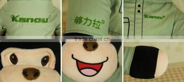 Kanou Company Customize 6" stuffed animal long arms monkey with t-shirt LOGO print