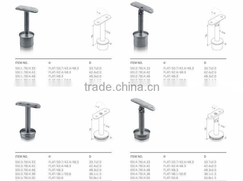 stainless steel handrails for outdoor steps saddle support,saddle