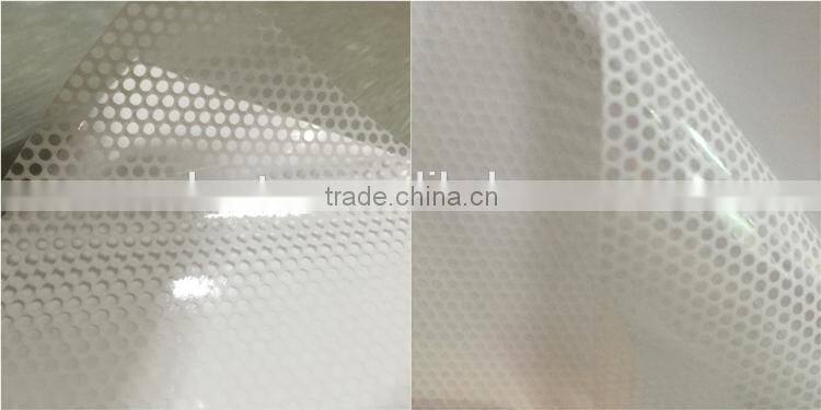 Clear Perforated Two Way Vision Window Adhesive Vinyl Sticker