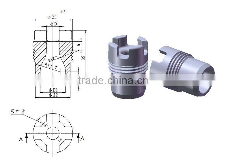 Boron carbide venturi boron carbide nozzle for sandblasting