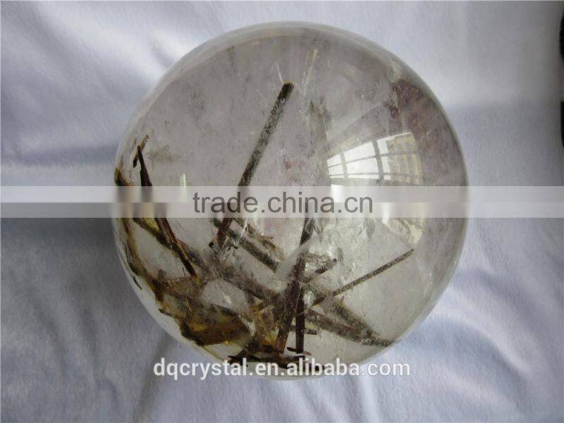 Eye-catching rutilated ball ,home decor crystal ball,gifts for crystal ball