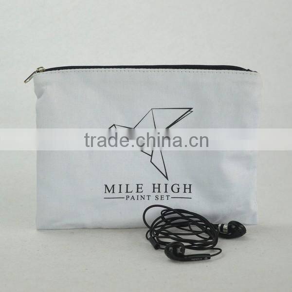 Promotional Small Cotton Zipper Cotton Canvas Tote Bags