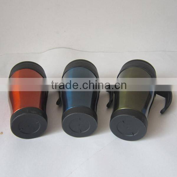 Double wall coloured promotional travel mug