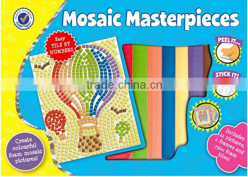 Pretty cards sticky mosaics craft .DIY eva foam hobby craft kits, sticky mosaics, ballerina,mosaic art