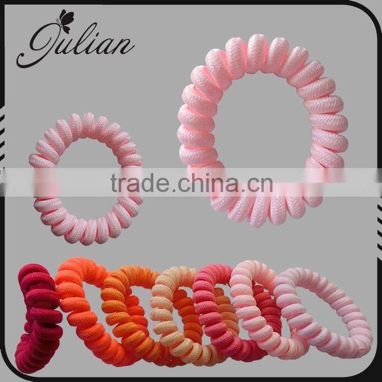 Discount Telephone Wire Ponytail Fabric Telephone Wire Hair Band Wrapped Cloth Design Ponytail Holder Elastic Phone FHHTA0007