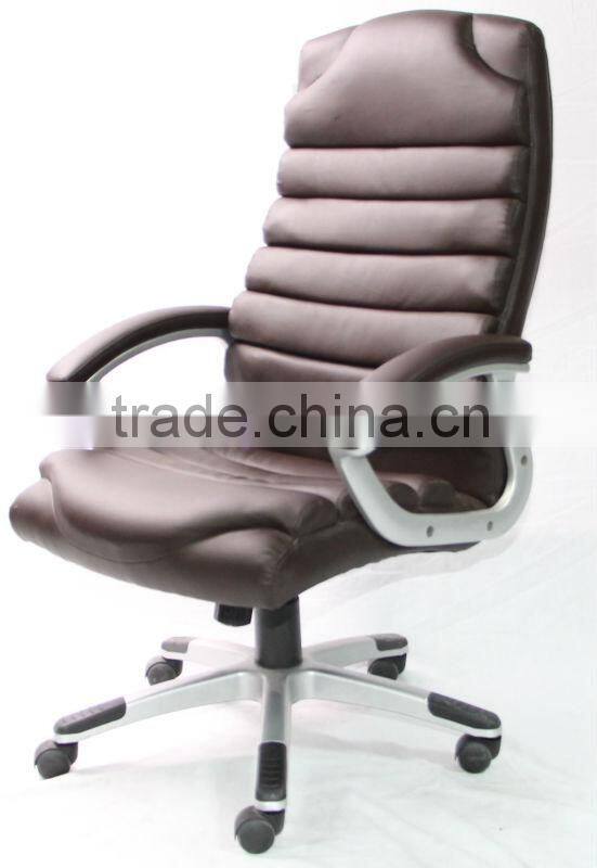 HC-9012 PU leather swivel office chair with armrest/high back tile leather office chair