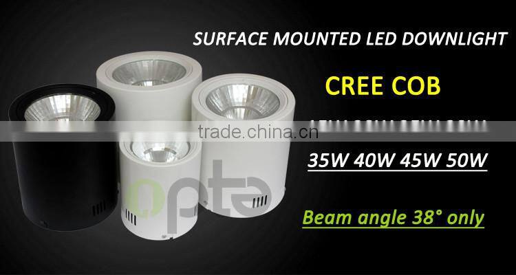 housing white surface mounted COB led downlight 25w