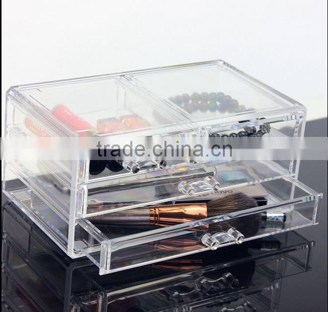 acrylic cosmetic organizer with 3 drawers