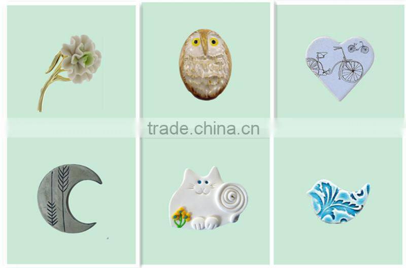 Wholesale Handmade Hedgehog Ceramic Pin Brooch