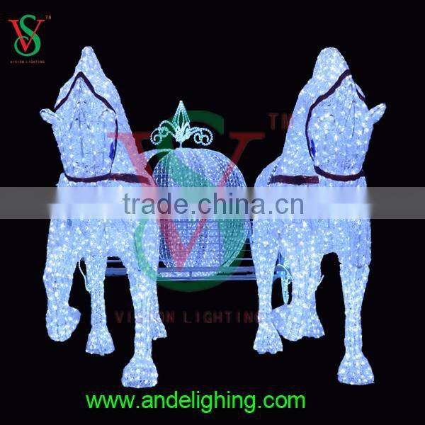 Shopping center acrylic running horse christmas decorative light