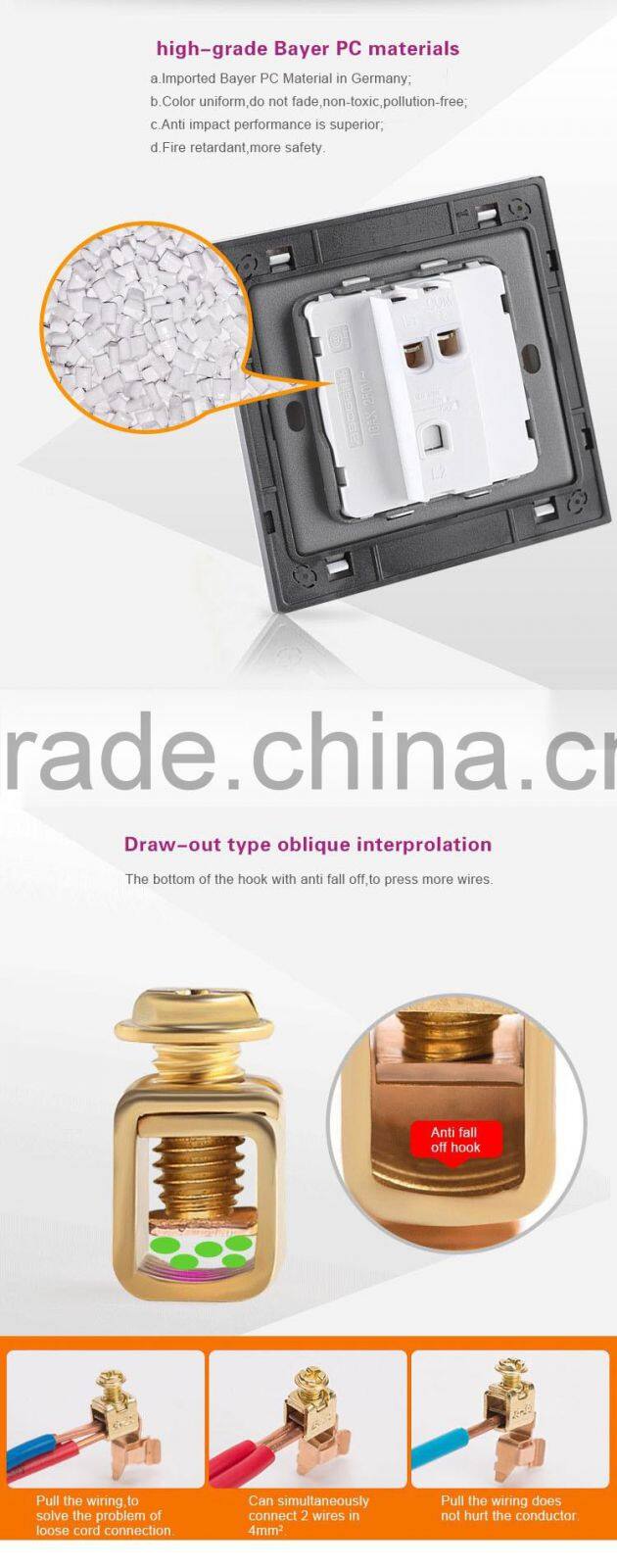 door bell switch with aluminium drawing cover