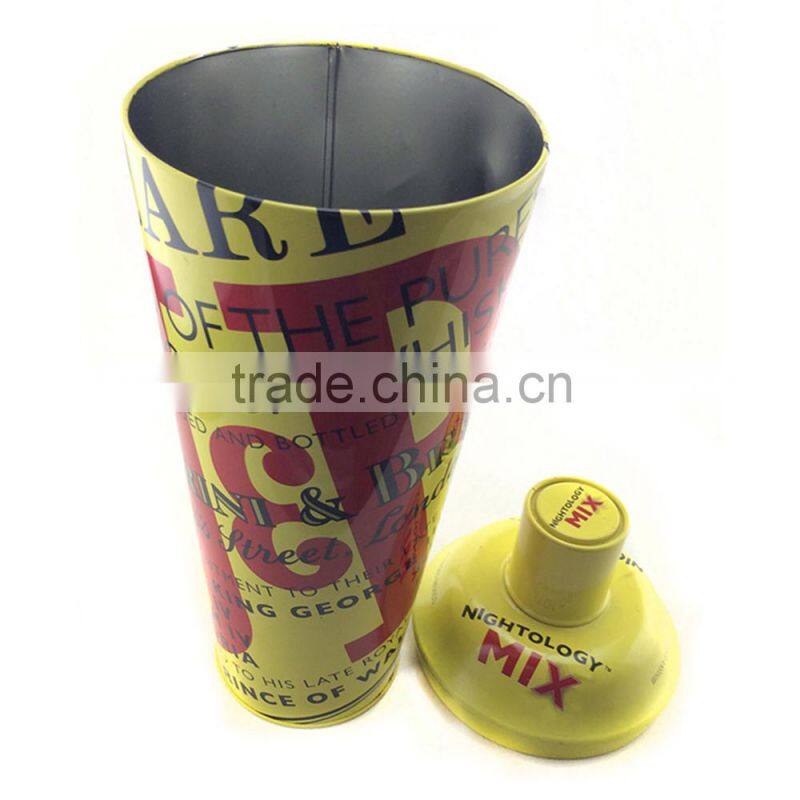 Wholesale bottle shaped metal tin can for wine