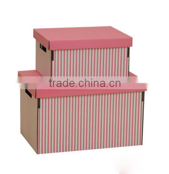 Flower printed foldable packaging kraft paper gift box