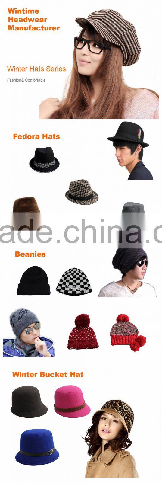 Wide Brim Flat Top Black Wool Felt Cheap Fedora Hat Rack For Men