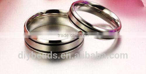 2015 new style 5-7mm wide stainless steel couple ring