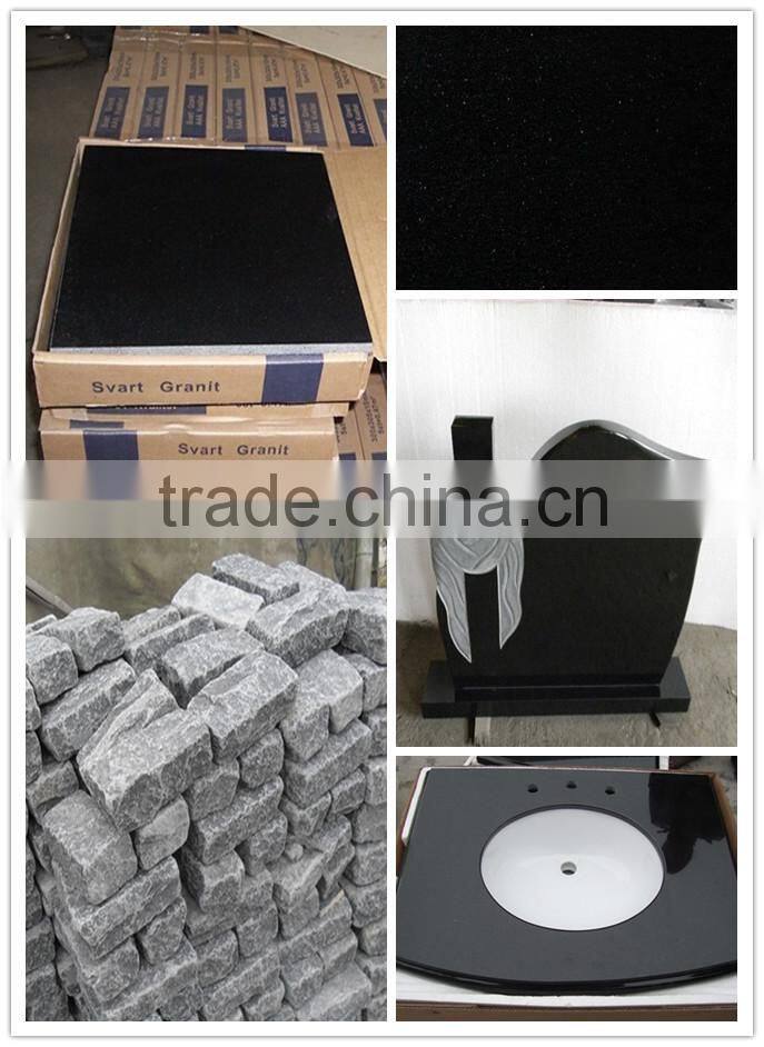 Chinese natural stone granite countertop Hebei black bathroom vanity top