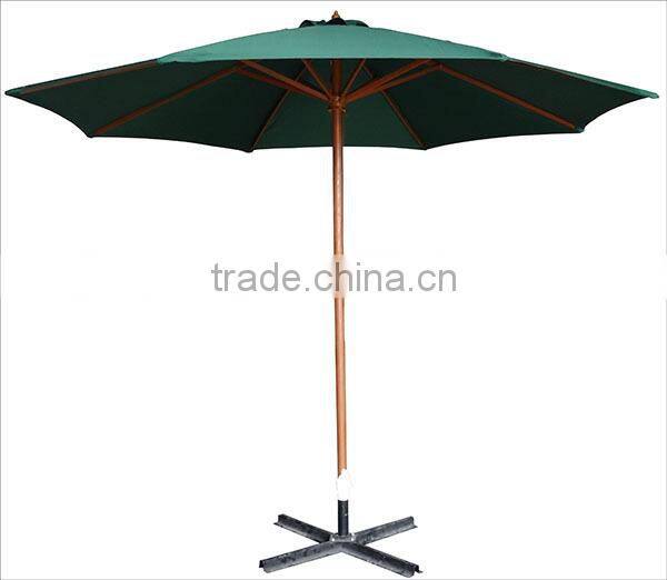 Eight ribs wooden umbrella for outdoor