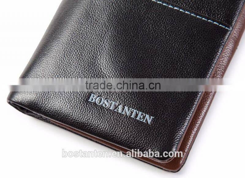 wholesale fashion men wallet money clip leather long purse