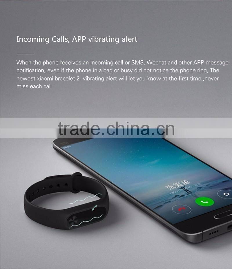 2016 New Original Xiaomi MiBand 2 mi band 2 Wistband Bracelet with Smart Heart Rate Fitness Touchpad OLED Screen
