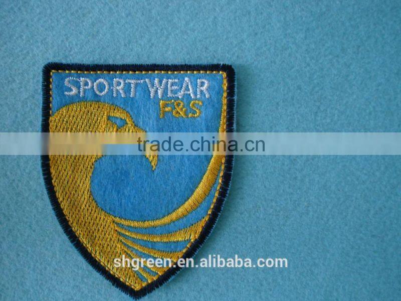 Cheap price baby shirt embroidery badge emblem