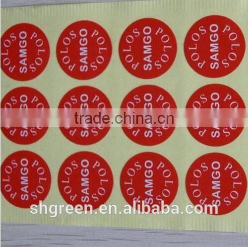 Art paper size&care sticker printing labels