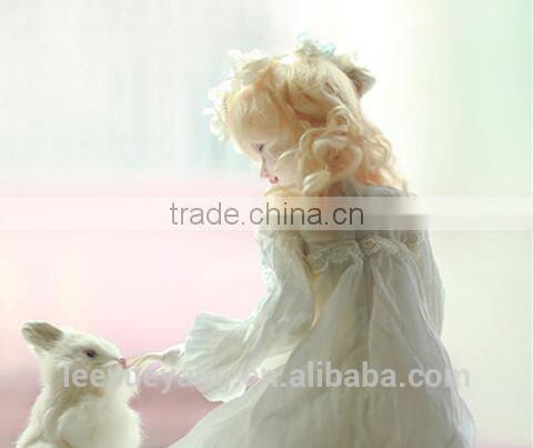 Heat resistant medium blonde curly 1/3 1/4 1/6 BJD doll wigs