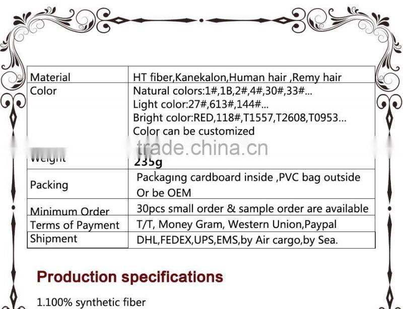 High quality synthetic black and red heart halloween party wigs