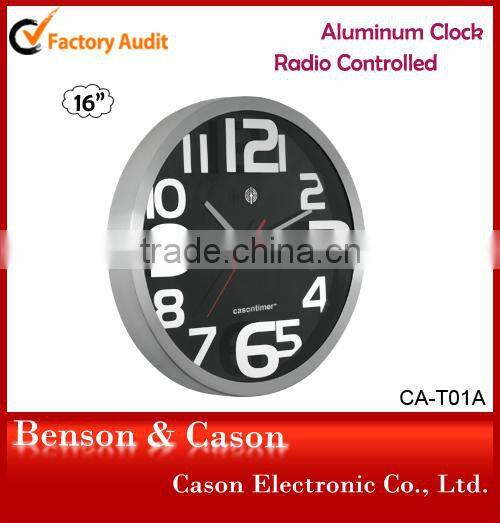 Cason metal radio controlled wall clock