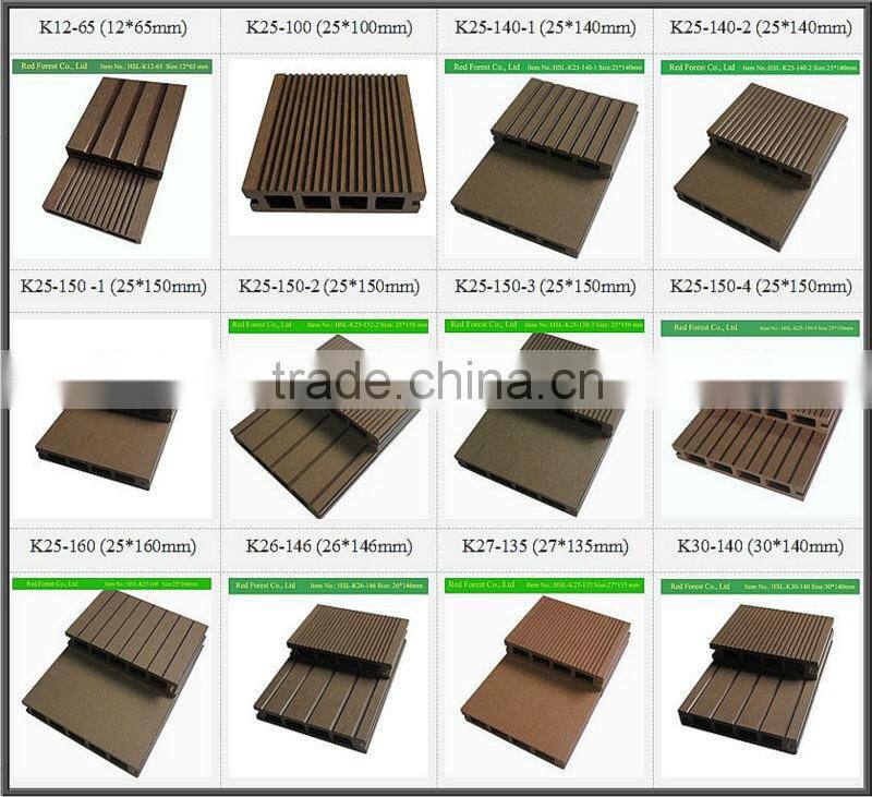 Embossing WPC Decking Board , WPC Crack-Resistant Decking , Composite Wood Boards
