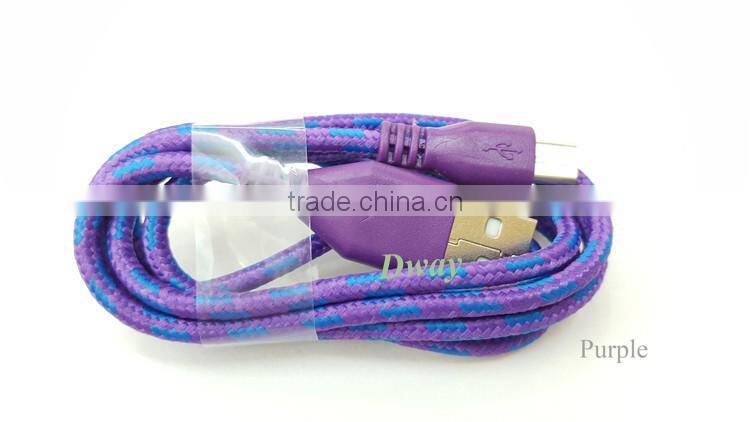 2016 High Quality Factory Price Braided Cable for iPhone 6 6s Charging Data Cable USB Cable