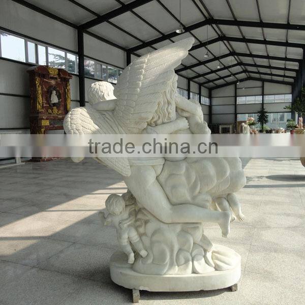 Large White Marble Angel Garden Statue