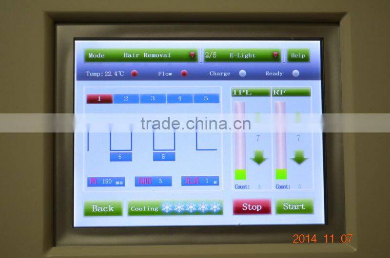 Elight+RF+Q Switched Nd Yag laser IPL super hair removal SHR machine for beauty salon or clinic use