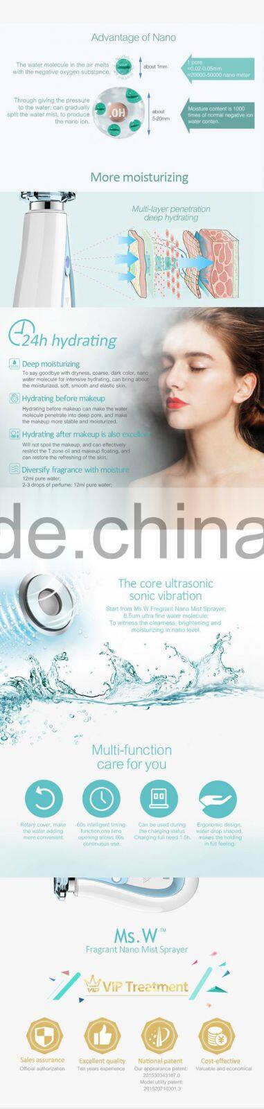 Rechargeable Mist Steamer Deeply Facial Moisturizing USB Charge ST-F806