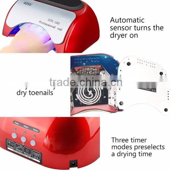 Hot sell finger toe gel curing OEM ODM professional 48W auto sensor ccfl uv lamp