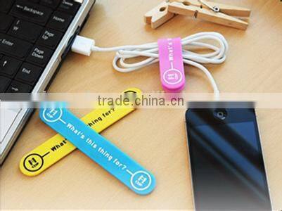 Multi-function Silicone Cable Paper Money Clip Silicone Phone Holder