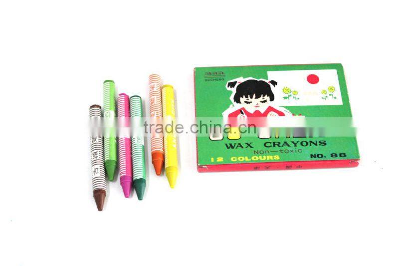 12pcs box crayons 0.8x7.8cm wax crayon set