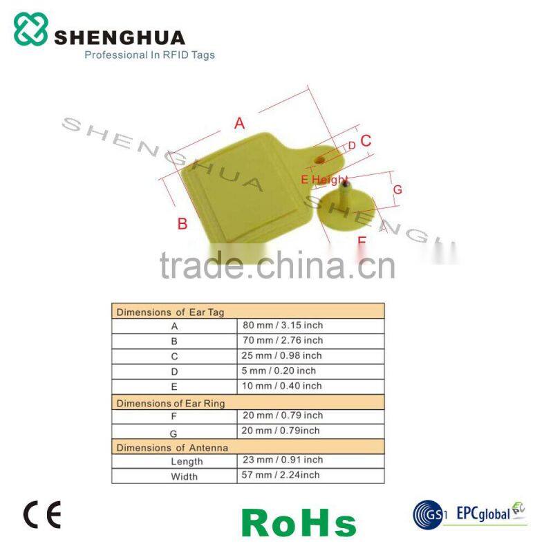 animal ear tag passive uhf rfid ear tag eco-friendly disposable TPU rfid tag for cows cattle