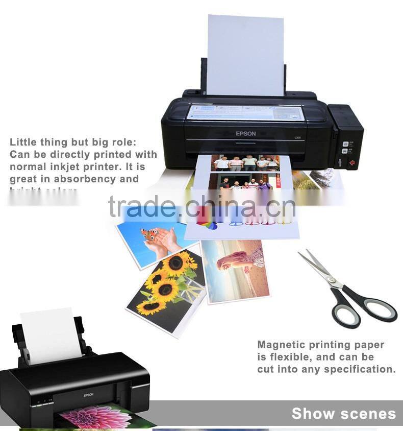 Fridge photo matte finish inkjet printing magnetic sheet printable magnets magnetic photo paper