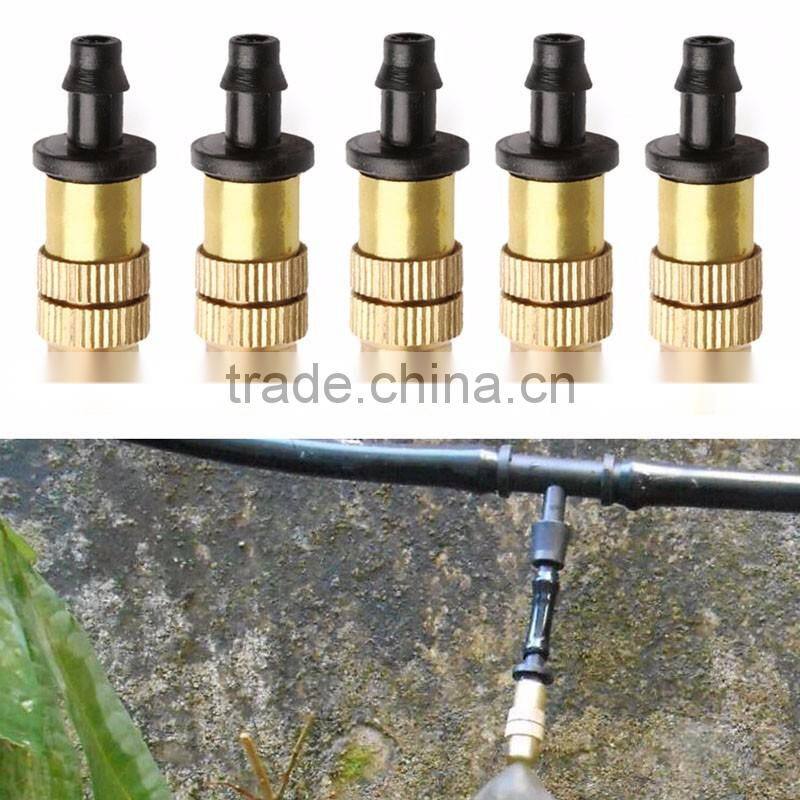 2016 Newest Gardening Water Cooling Thread Brass Spray Sprinkler 5pcs Adjustable Misting Nozzle