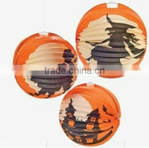 Handing round shape halloween paper lanterns/ chinese lanterns