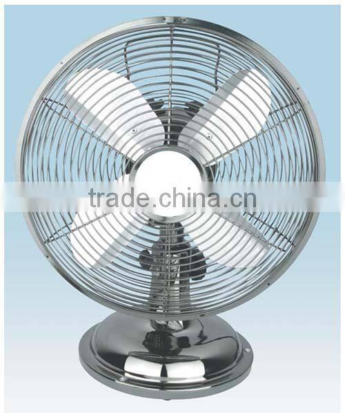 12" Metal Fan, Brushed Nickel Finish (Table Fan, Portable Fan)