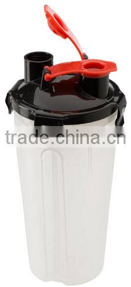 2 in 1 new arrival 700ml 24 ounce Dual thread BPA free water bottle whey/protein/amino/weight gainer/nutrition shaker