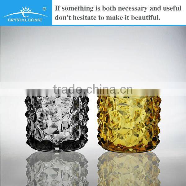 elegant wedding crystal glass candle holder for wedding decoration