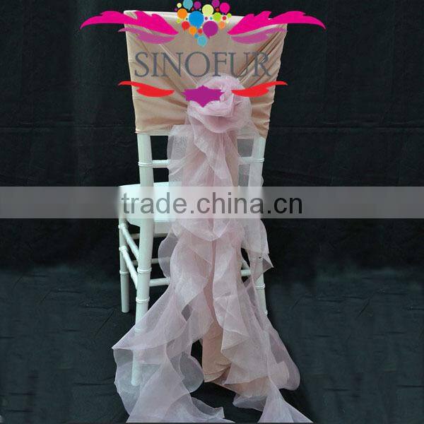 2014 Popular style chiffon chair covers for weddings