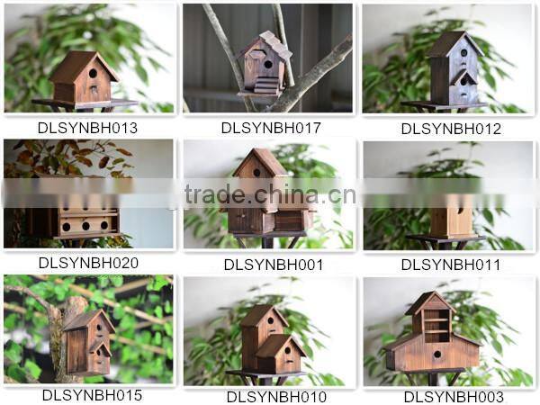 Garden decorative wooden layer bird house&bird feeder&bird cage wholesale