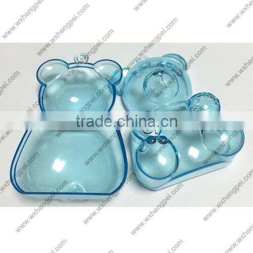 Cleverish portable cute bear plastic storage jewelry wedding box kit
