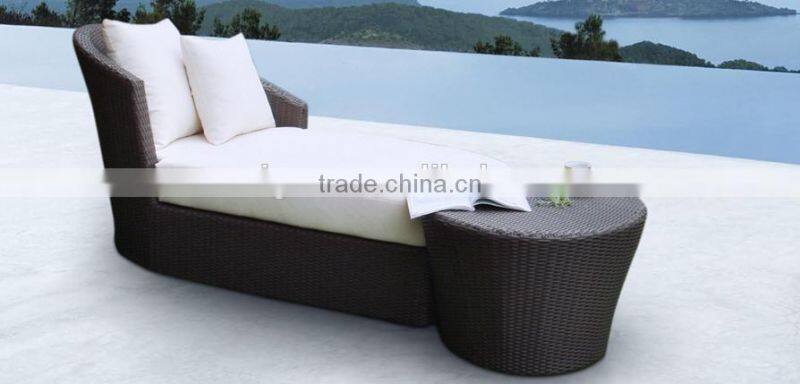 2017 Sigma hot sale SGS tested all weather outdoor cane wicker sun loungers