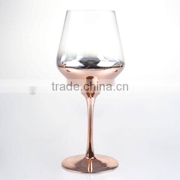 high quality cooper charger wine glasses set for dinner