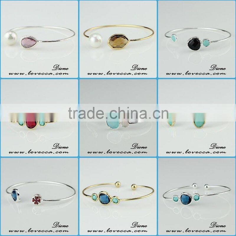 Custom Bridesmaid Wedding jewelry brass glass birthstone pendent