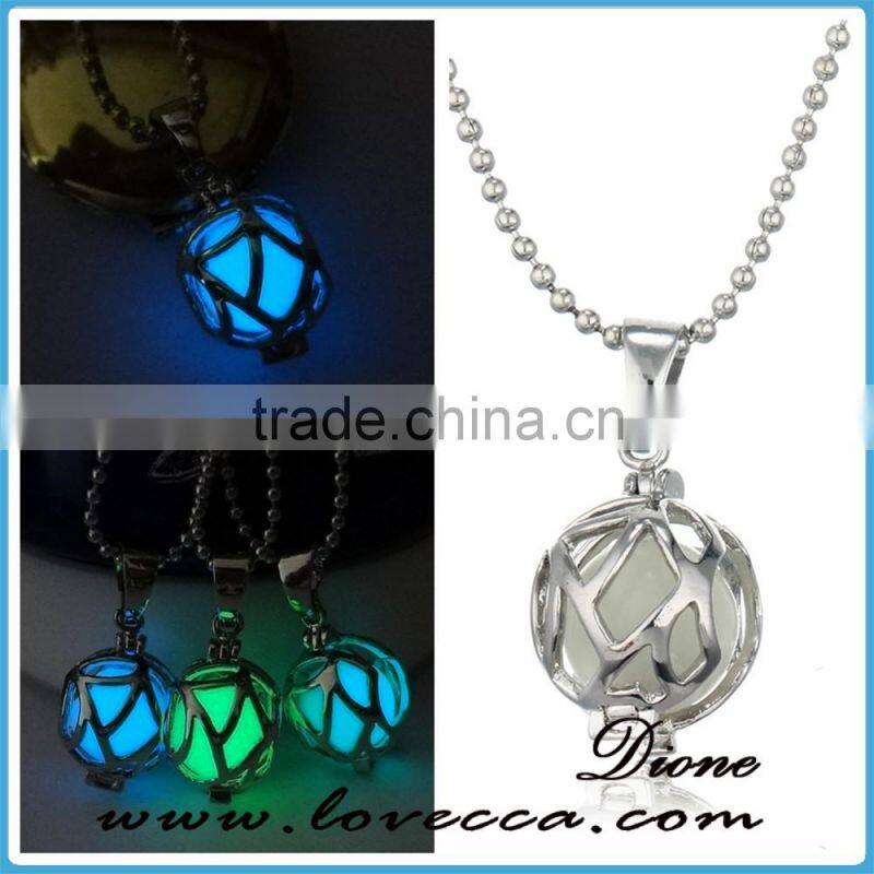 Glowing in dark brass necklace Pendant Personalized jewelry glowing pendant
